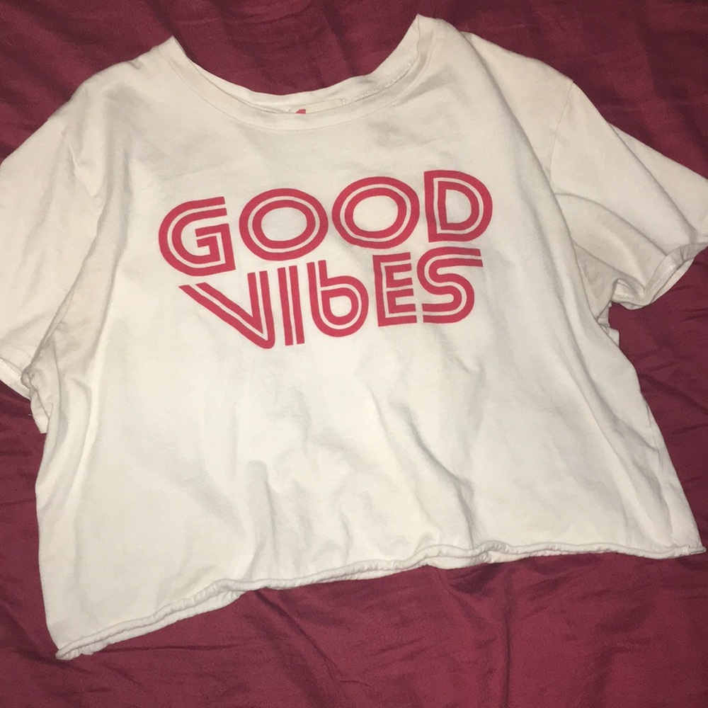 good vibes crop top